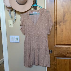 CJLA Peyton tiered sundress in taupe